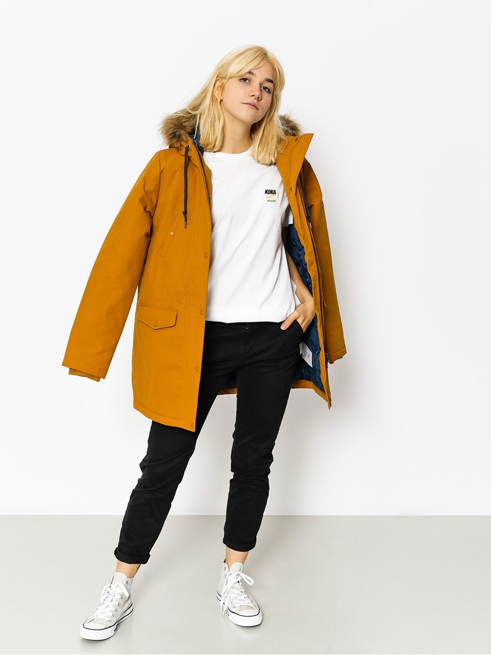 Vans yellow women’s parka S